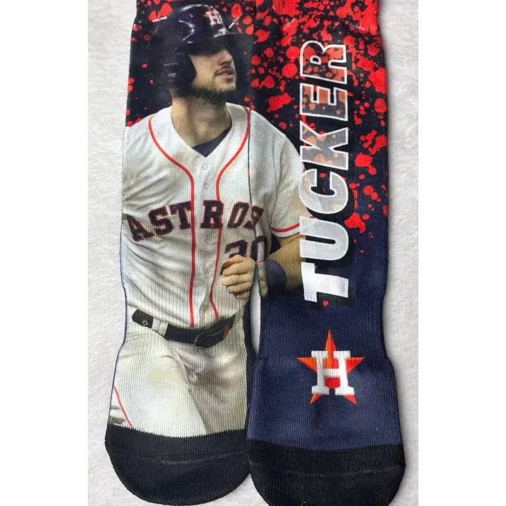 For Bare Feet Youth (13, 1-3) Houston Astros Road Warrior Tucker #30 Socks NWTs